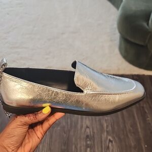 Gianni Bini Silver Loafers